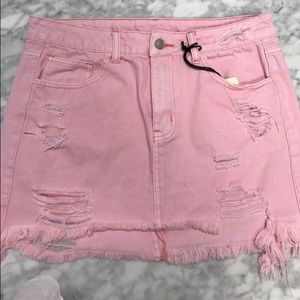 Mini denim skirt